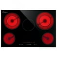 thumbnail image 1 of Built-In 30-in 5 Elements Smooth Surface (Radiant) Black Electric Cooktop Including Dual-Ring Element and Keep Warm Element, 1 of 9