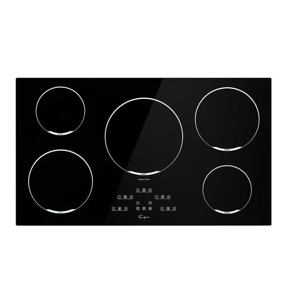 Built-In 36-in Induction Modular Cooktop in Black with 5 Elements