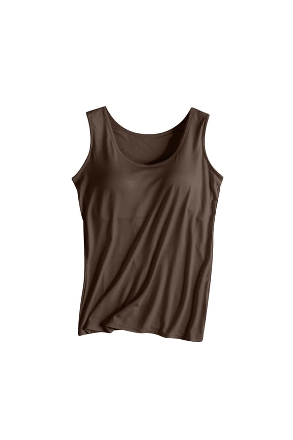 Built In Bra Tank Tops For Women Sevevn Ladies Camisole With Chest Pad No Steel Rings Bottom Underwear Yoga Sports Tank