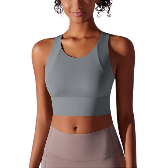 Built In Bra Tank Tops For Women Sevevn Women's Fixed Cup Integrated Sports Top Sports Bra Beautiful Back Fitness Yoga Suit Top