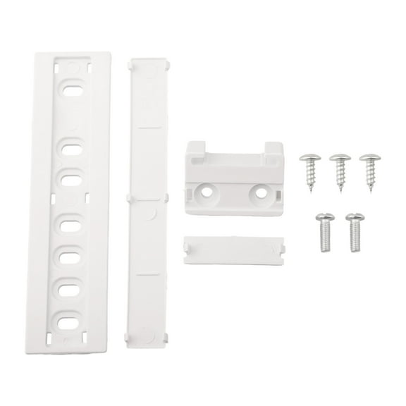 Built-In Refrigerator Slide Rails for Smooth and Quiet Glide, Plastic and Metal Shelf Organiser for Home & Garden Appliances, Easy Installation Space Optimisation Solution, White