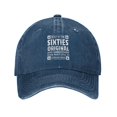 thumbnail image 1 of Built In The Sixties Original Baseball Cap Vintage Soft Washed Denim,Golf Dad Hat Adjustable Trucker Hats for Men Women Unisex Adult,Navy Blue, 1 of 6