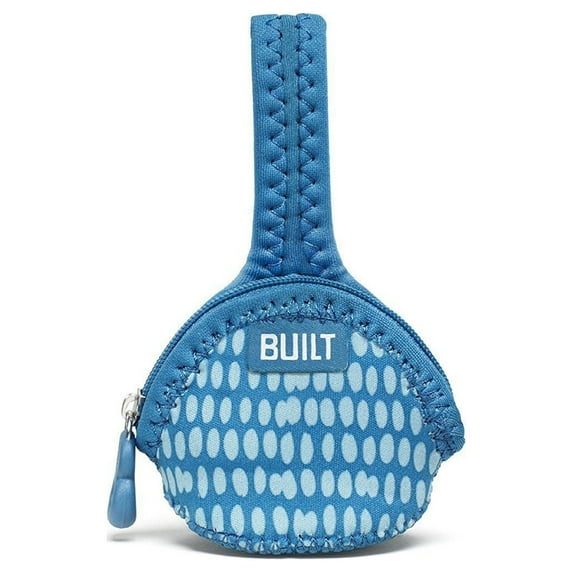 Built NY Neoprene Paci-Finder - Single Pacifier Holder - Dribble Drops Blue