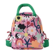 BUILT Neoprene Reusable Insulated Kids Lunch Bag, Watermelon Collage Pink