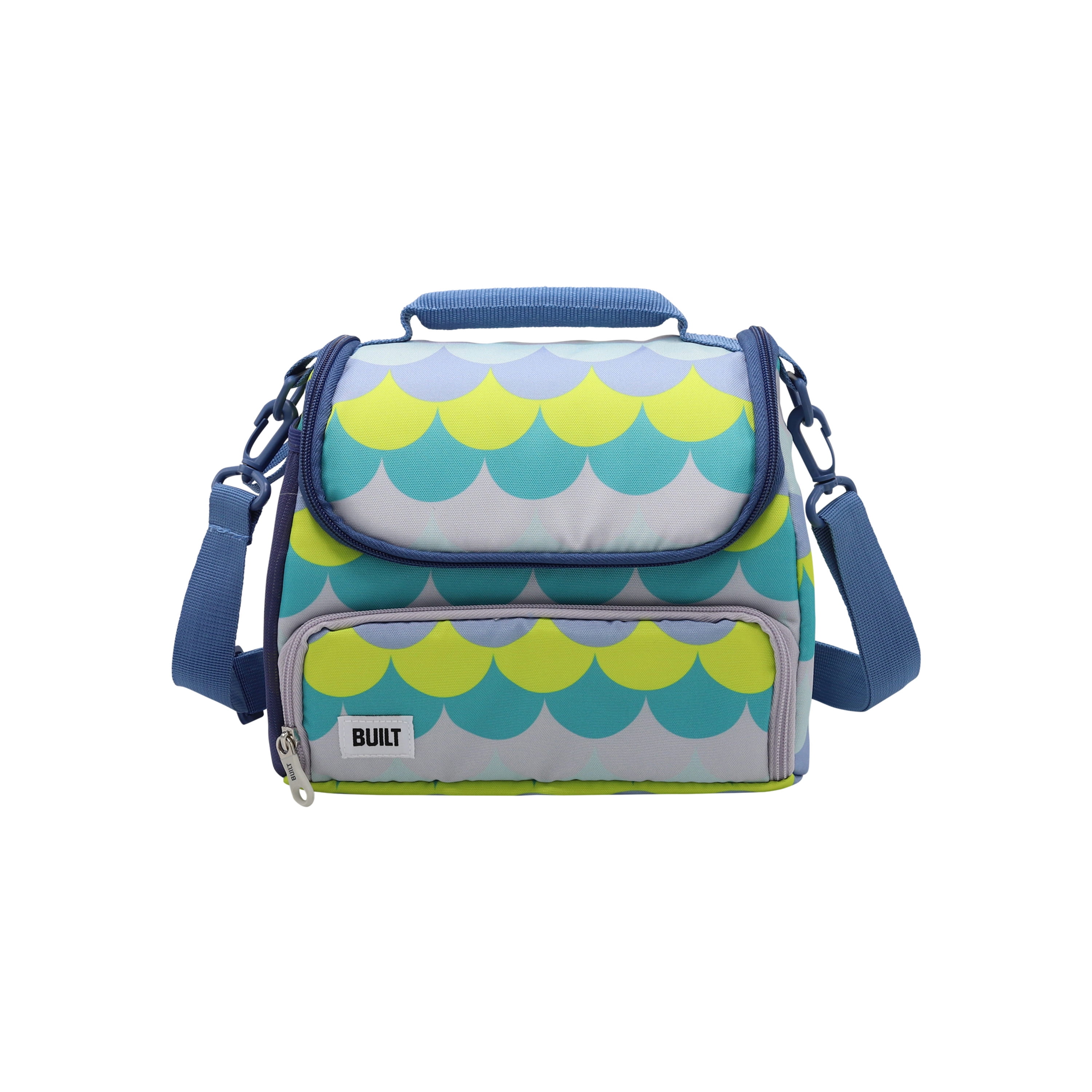Built Insulated Lunch Bag with 'The Retro' Design, Polyester, Teal, 18.5 x  24 x 26 cm