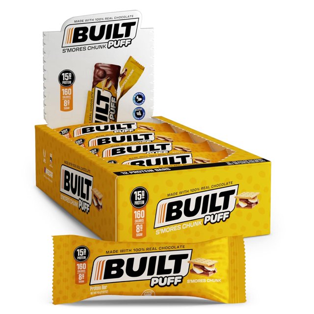 Built Puffs Bars, 12 Count Protein Bar High Protein Energy Bars