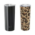 thumbnail image 1 of Built (Set of 2) 20-Ounce Double Wall Stainless Steel Vacuum Insulated Tumblers, 20-Ounces, Black and Sabi Leapard, 1 of 13