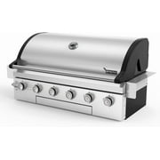 BRANDMAN GRILLS SINCE 1987 Stainless Steel 6 Burner Built-In Outdoor Kitchen Gas Grill