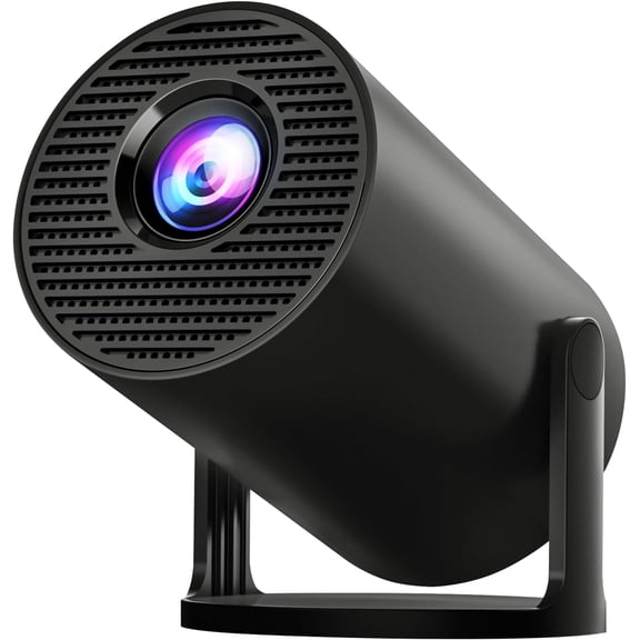 [Built-in Apps & 2025 Upgraded] Mini Projector with Wi-Fi 6 & Bluetooth 5.4, 1080P 4K Support Full HD, Auto Keystone 360° Portable Home Cinema Smart Projector for iOS/Android X1