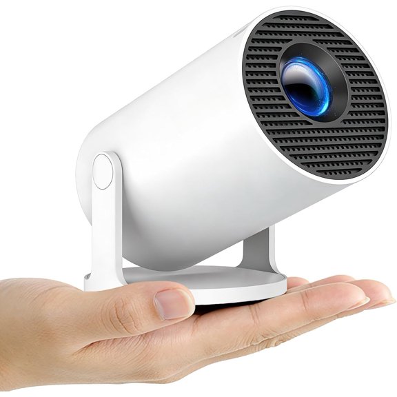 [Built-in Apps, 2026 Upgraded] Mini Projector WiFi 6  5.4, 35"-130" 1080P  Short Throw Portable Projector for IOS Android Phone Laptop TV Stick HDMI USB