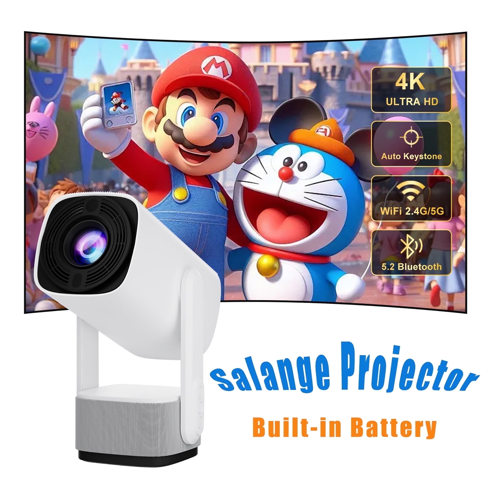 AKASO Handheld DLP Mini Projector, 1080P, HDMI WiFi Support AKASO Handheld DLP Mini Projector, 1080P, HDMI WiFi Support