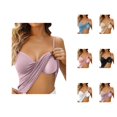 thumbnail image 1 of Built in Bra Tank Tops for Women 2026 Adjustable Spaghetti Strap Cami Tank Undershirts Shelf Bra Camisole Tops, 1 of 5