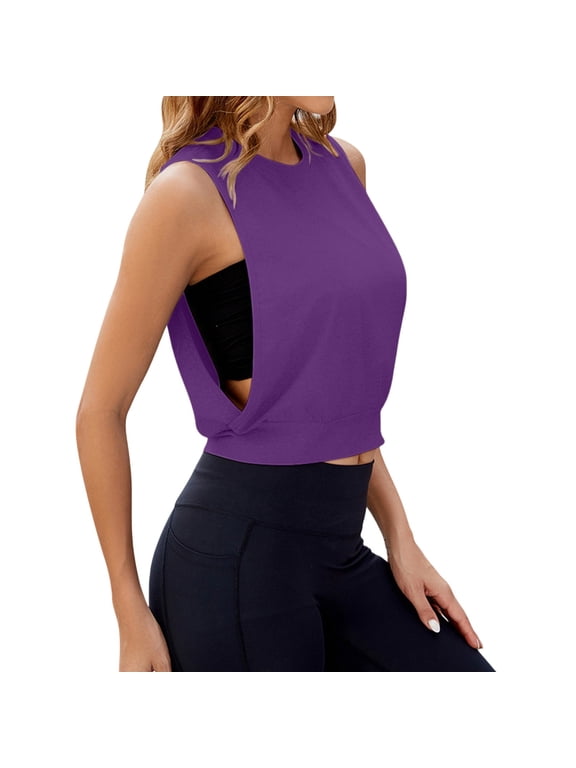 Built in Bra Tank Tops for Women BWASD Adjustabl Double Lined Casual Sleeveless Top Padded Shelf Bra Camisole Workout Outdoor Sport Tops Summer S-XXL