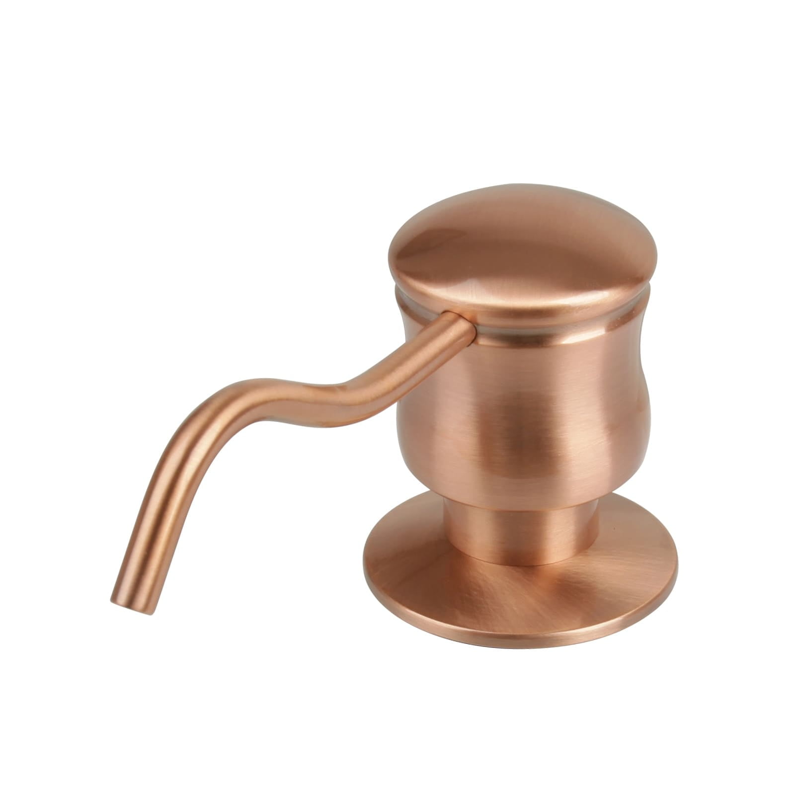 Copper Brushed Brass Built-in Soap Dispenser with 17 oz Bottle