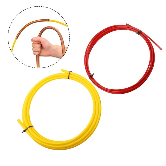 Built-in Copper Tube Bending Strip Air Conditioning Pipe Bender Kit PE Plastic Red Yellow 1/4 1/2 Inch Diameter HVAC Tool Set For Interior Pipeline CT-205 Model