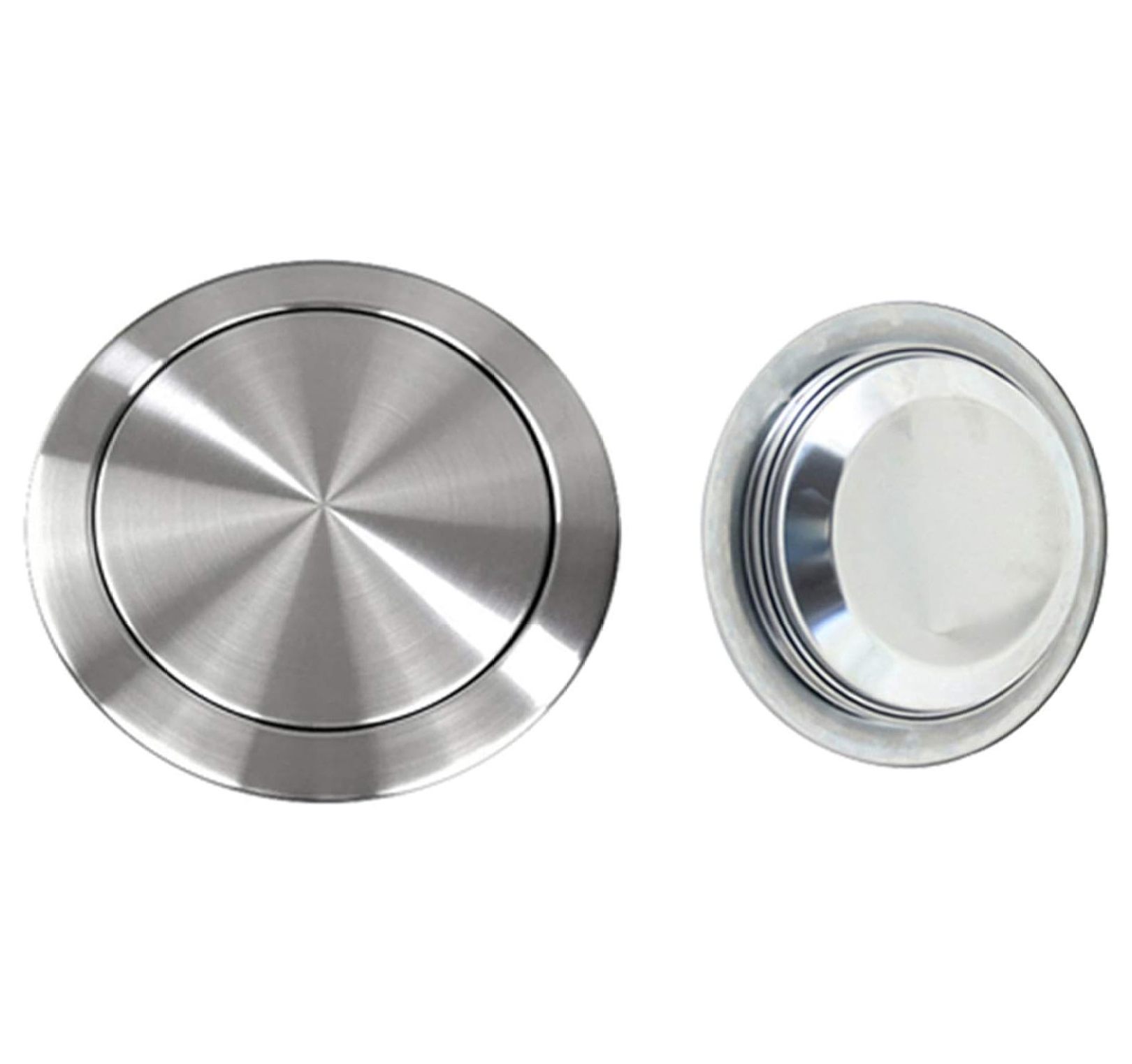 Builtin Countertop Trash Bin Waste Lid Balance Flap Cover Stainless