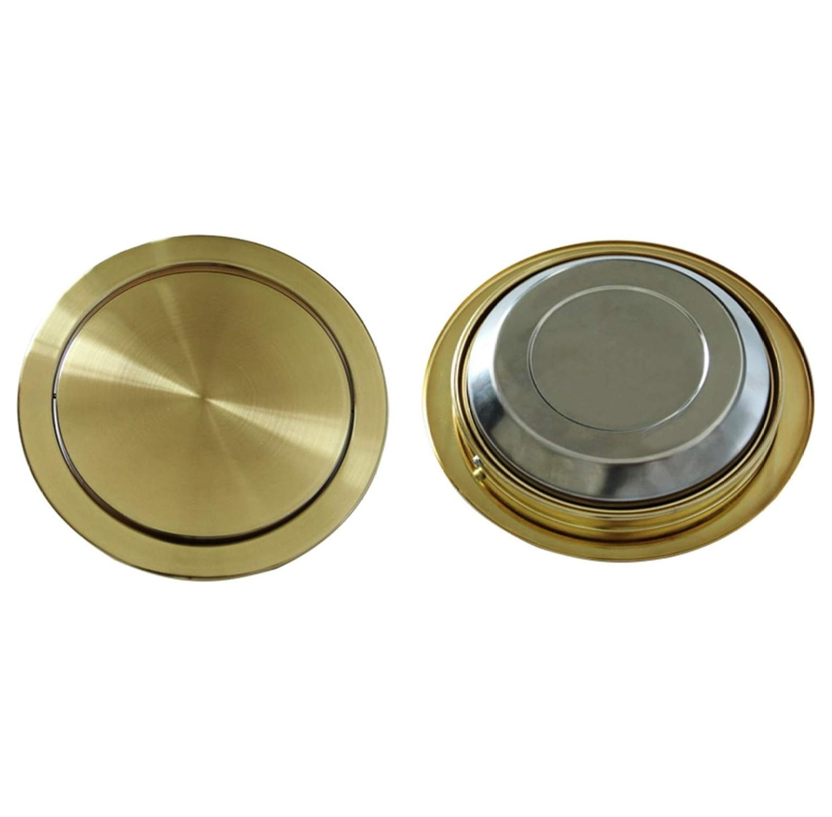 Builtin Countertop Trash Bin Waste Lid Balance Flap Cover Stainless