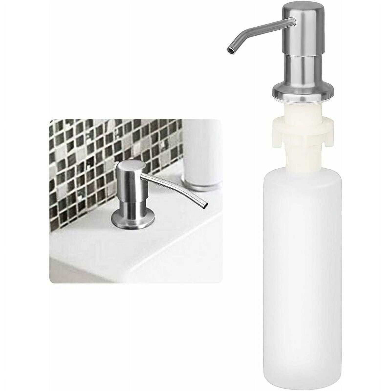 Builtin Liquid Soap Dispenser with 300ML Bottle, Sink Foam Soap
