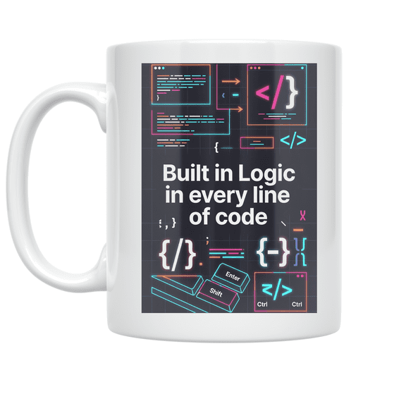 Built in Logic in Every Line of Code - Software Developer - 11 oz Ceramic Coffee Mug