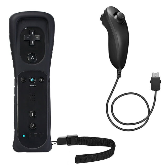 Built in Motion Plus Remote Controller & Nunchuck + Case for Nintendo