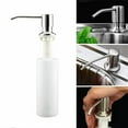 thumbnail image 1 of Built in Soap Dispenser for Kitchen Sink,Counter soap Dispenser Refill Countertop Soap Dispenser Pump Lotion Dispenser for Kitchen Sink(Silver+White), 1 of 8