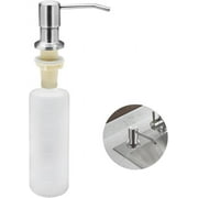 Built in Soap Dispenser for Kitchen Sink, Matte Brushed Nickel Stainless Steel Countertop Pump Head, Dish Soap Hand Lotion Dispenser
