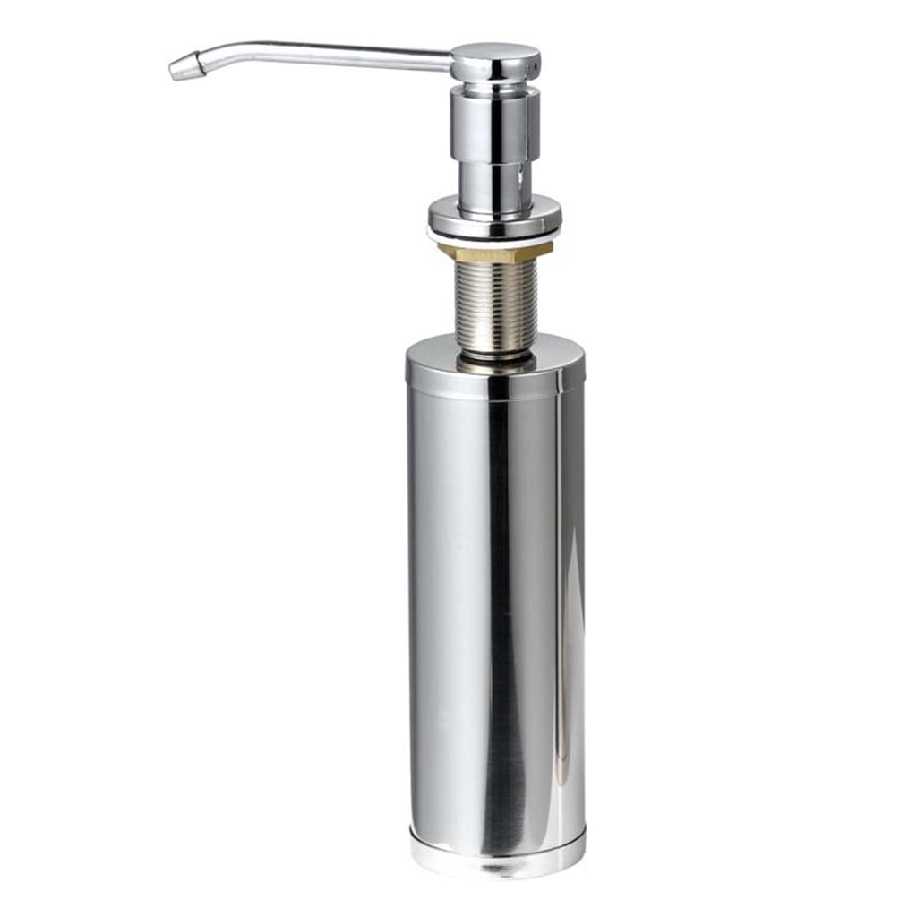 Built in Soap Dispenser for Kitchen Sink Stainless Steel Pump for Dish Soap or Lotion Refill from The Top for CounterTop