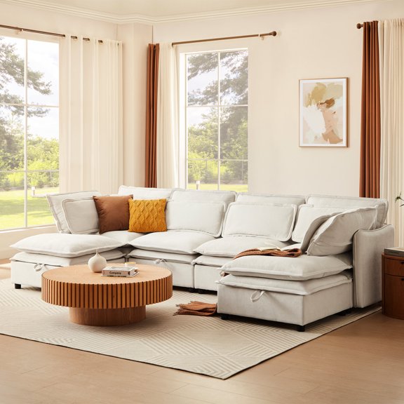 Built - in Storage, Changeable Backrests / At Family Relaxation, Keeps Home Neat