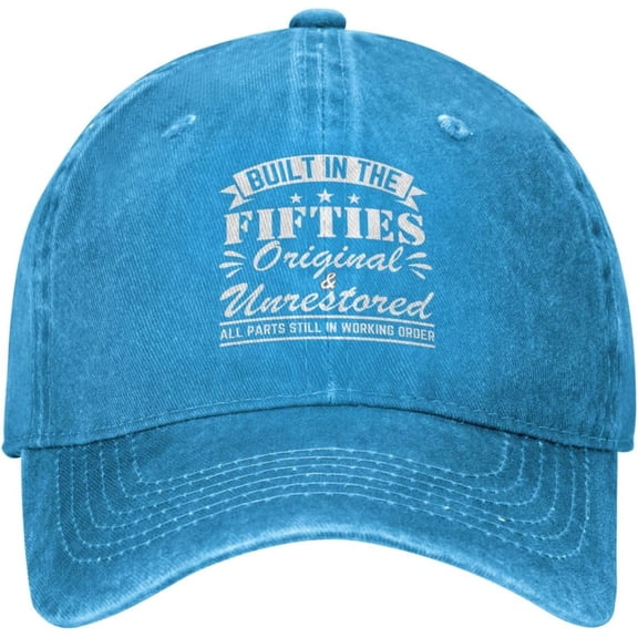 Built in The Fifties 50 Original Unrestored Hat Birthday Gift Hat Men Women Washed Baseball Cap Dad Trucker Hat
