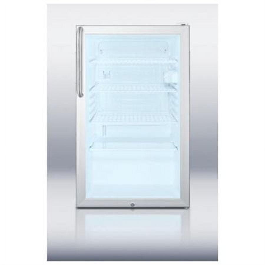 Built in, undercounter 20" wide glass door allrefrigerator for ADA