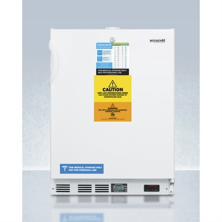 Built-in undercounter ADA compliant laboratory freezer capable of -30 C (-22 F) operation