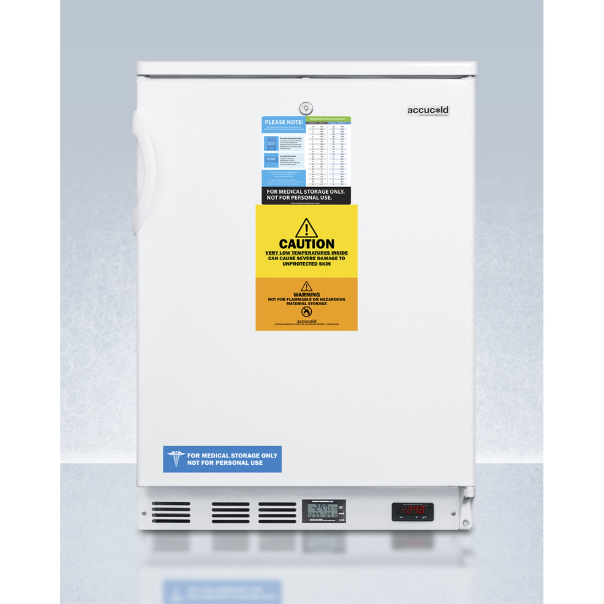 Built-in undercounter laboratory freezer capable of -30 C (-22 F)operation