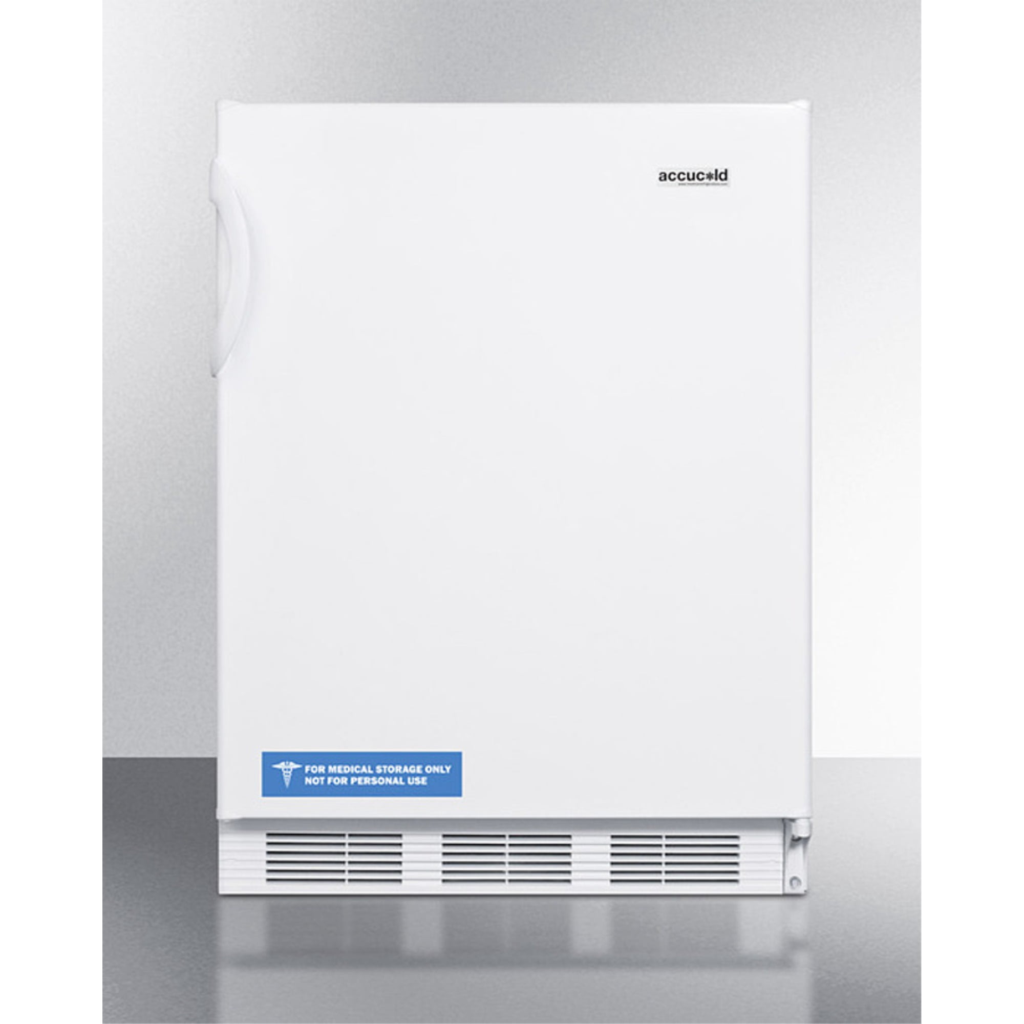 Built-in undercounter refrigerator-freezer for general purpose use, with dual evaporator cooling, cycle defrost, and white exterior