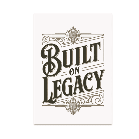 Built on Legacy Heritage Grandparent Wall Art - Family History Enthusiast - 13x19 Poster Print