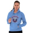 thumbnail image 1 of Built with American Pride Heart Wings Hoodie Sweatshirt Women Brisco Brands S, 1 of 4