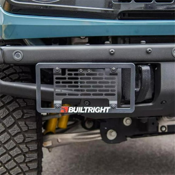 BuiltRight 106102 License Plate Relocator Kit for 2021 Plus Ford Bronco Modular Steel Bumper