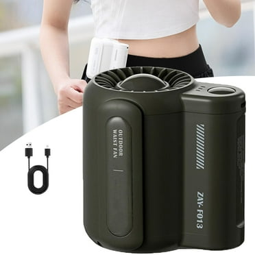 Buitifor Cool Clip Fan Under Shirt, Bladeless Waist Mounted Electric Fan,Belt Fan Clip On Waist Portable Coolings Fan, USB Rechargeable Outdoor Sports Portable Waist Fan