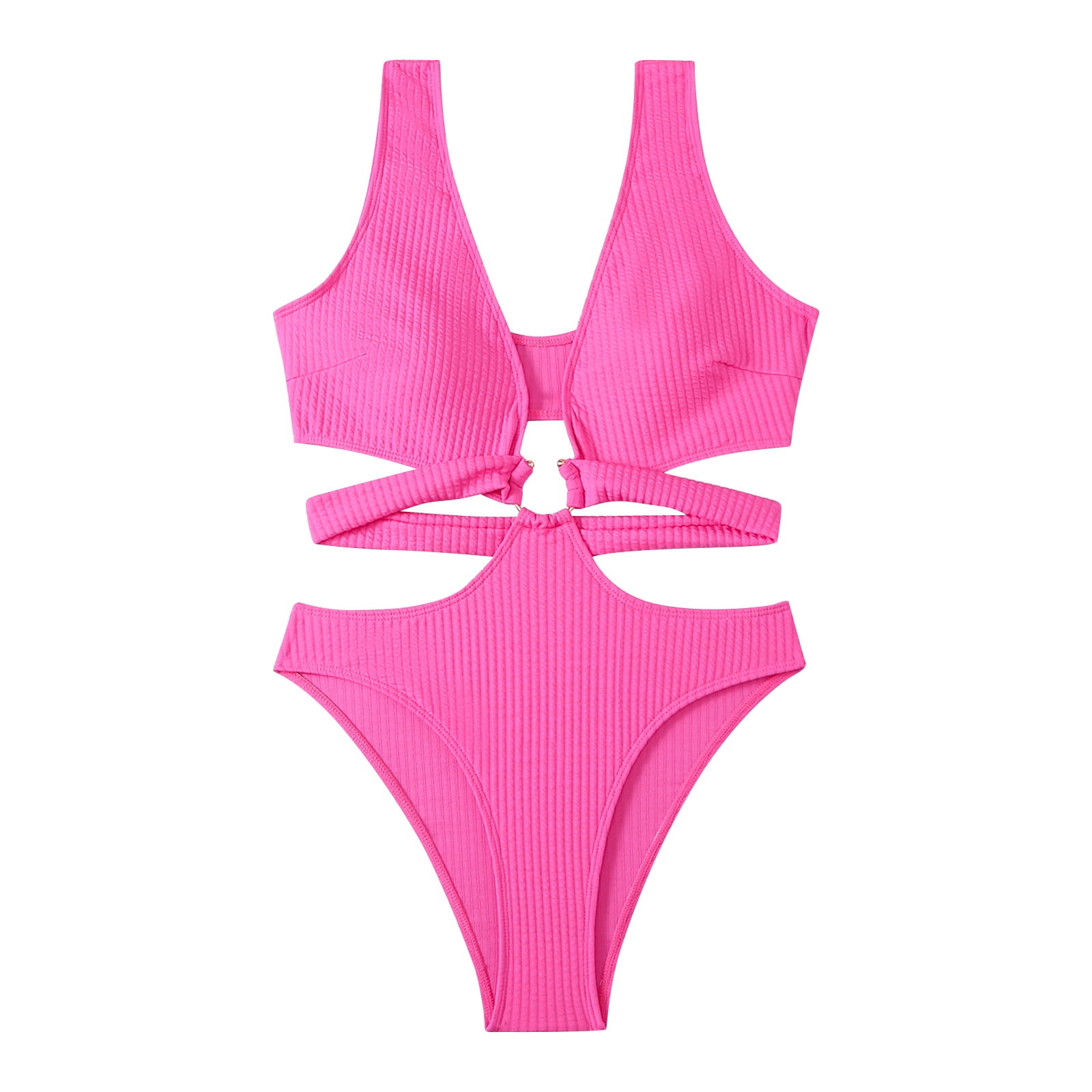 Buitifor Women's OnePiece Sexy Bikini Solid Color With Bra Pads No