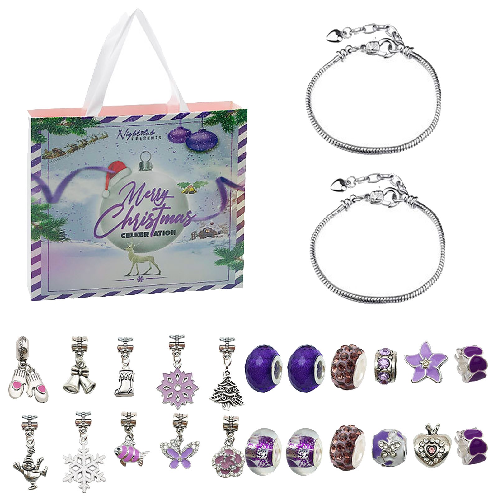 Bujeu Advent Calendar 2024 Girls Bracelet Christmas Countdown Calendar