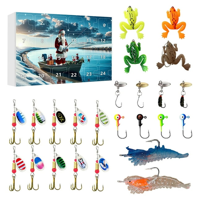 Bujeu Advent Calendars 2025 for Adults Countdown Christmas Fishing Kit