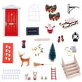 Bujeu Christmas Door 2025 New Christmas Wooden Fairy Set Mini Wooden