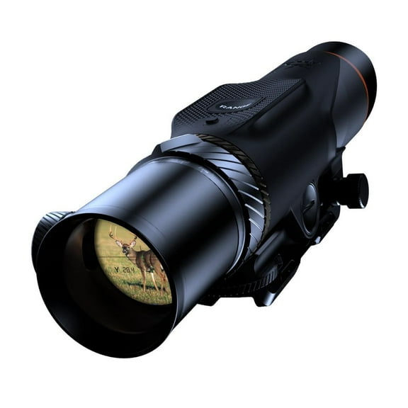 Buk Ops X-Factor Range-Finding Crossbow Scope with Built-In Angle-Compensating Laser Rangefinder, Speed Dial Feet Per Second Precision Reticle, and 100 Yard Target Range (Black)