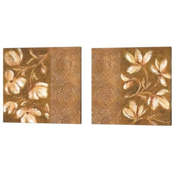 Bukara Paisley by Michael Brey Canvas Art Set of 2 14 inch X 14 inch Each
