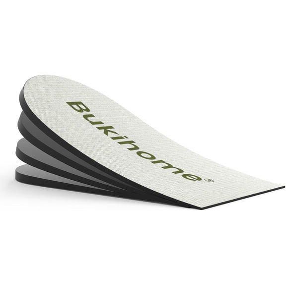 Bukihome Adjustable Heel Lift Inserts for Shoes 4 Layers Uneven Legs Height Increase Insole Achilles Tendonitis Heel Pain Spur Relief,White,Size L,1 Pack