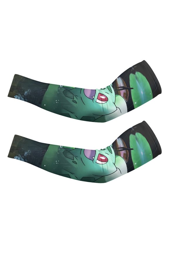 Bul-basaur Arm Sleeve (Pack of 2) for Men & Women, Cooling Arm Sleeves Summer Sun Protection Arm Sleeves For Baseball Cycling Golf Running XL