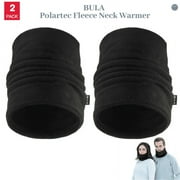Bula Polartec Fleece Neck Warmers 2 Pack, Black, One Size