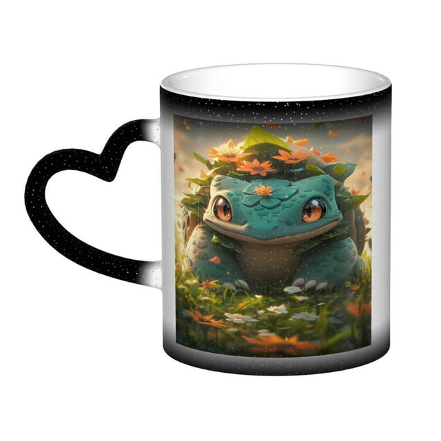 Bulb_Asaur Color Changing Mug Heat Sensitive Magic Funny Art Coffee Tea ...