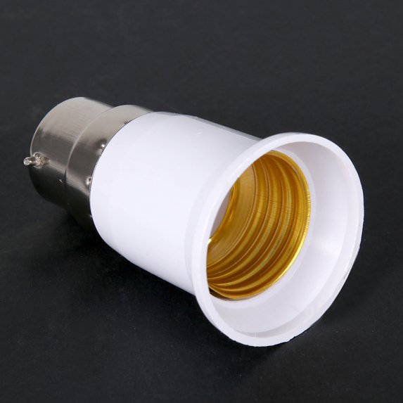 Bulb Base Adapter, B22 To E27, Easy Installation For Home Use, ,Plated Iron