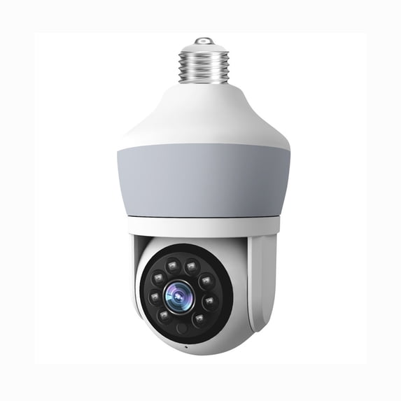 Bulb Camera, Wifi 360 Panoramic View, 1080P Hd Night Vision Light Socket Camera, Home Security Monitoring with Motion Detection and Two-Way Audio, Includes 32Gb Sd Card