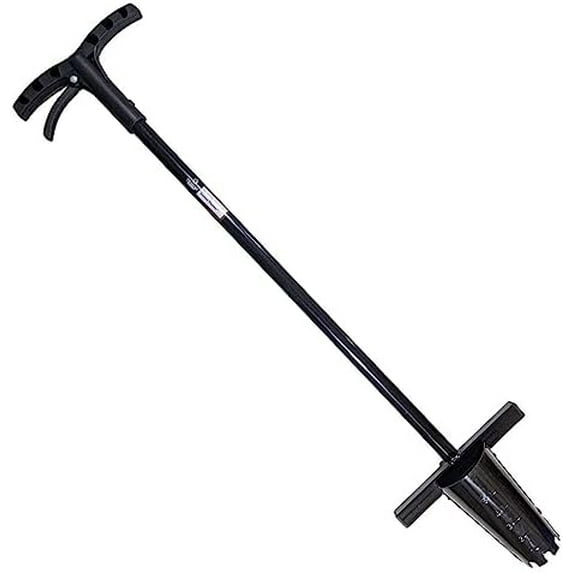 Bulb Planter Long Handle 39" Garden Tool - Walden Perfect Planter with Foot Bar for Tulips, Daffodils, Flowers - Heavy Duty Steel Bulb Transplanter Digger with Depth Markers, No Bending$$